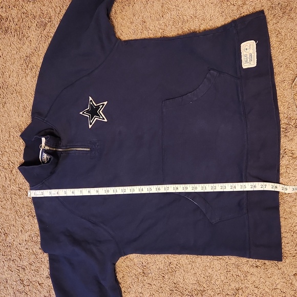 DALLAS COWBOYS Legends Collection by Vintage Apparel men's 1/4 zip sweater - Picture 6 of 6